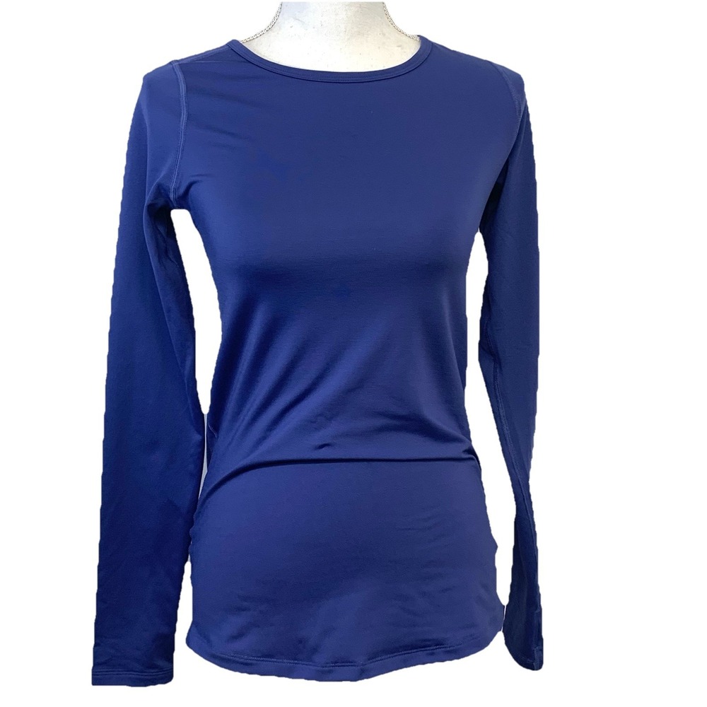 Nike Long Sleeve Base Layer Polo Shirt XL Woman Purple Stretch Casual Outdoor